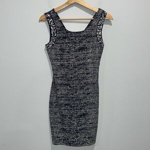 City Studio Teen girl size 3 navy silver dress homecoming party embellished NEW
